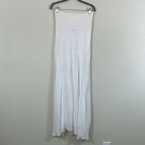 Transit Par-such white chiffon maxi skirt size medium